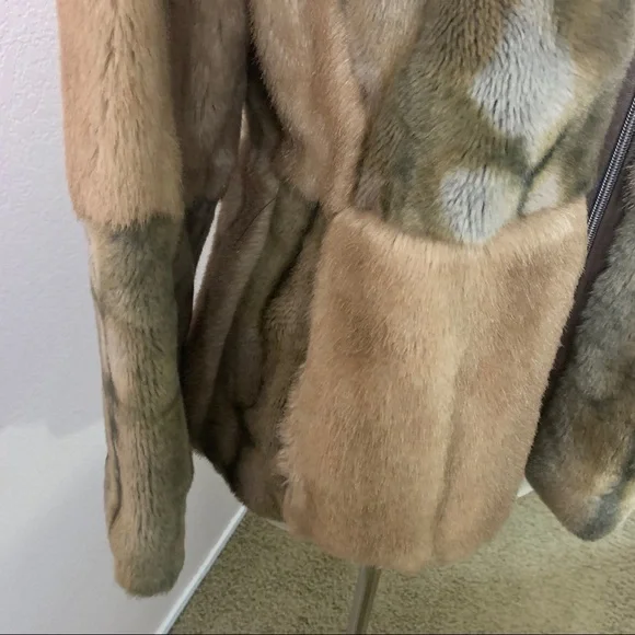 Sandro Nounours Faux Patchwork Fur Coat - Picture 6 of 16